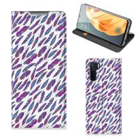 OPPO Reno3 | A91 | Hoesje met Magneet | Feathers Color
