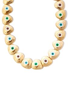 Lauren Rubinski collier Evil Eye en or jaune 14ct