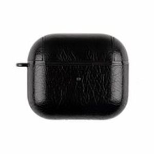 AirPods 3 hoesje - Leder - Leather series - Zwart