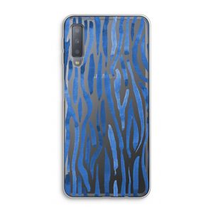 Blauwe nerven: Samsung Galaxy A7 (2018) Transparant Hoesje