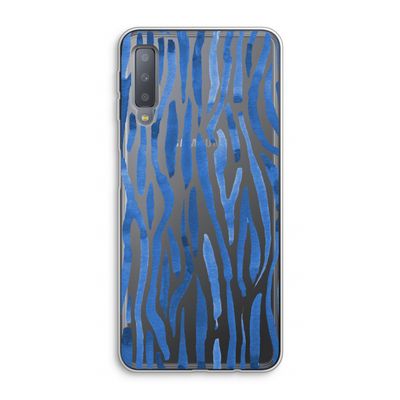Blauwe nerven: Samsung Galaxy A7 (2018) Transparant Hoesje