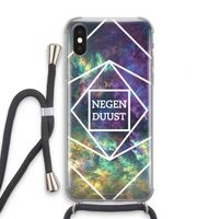 Negenduust ruimte: iPhone XS Transparant Hoesje met koord