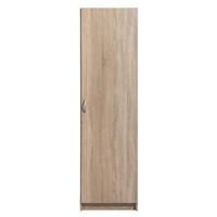 Leen Bakker - Kledingkast Varia 1-deurs - Licht Eiken - 175x49x50 Cm - Spaanplaat - Bruin