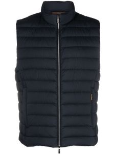 Moorer gilet matelassé à fermeture zippée - Bleu