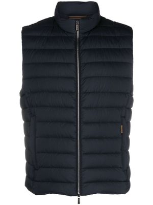 Moorer gilet matelassé à fermeture zippée - Bleu