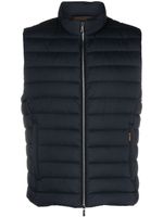 Moorer gilet matelassé à fermeture zippée - Bleu