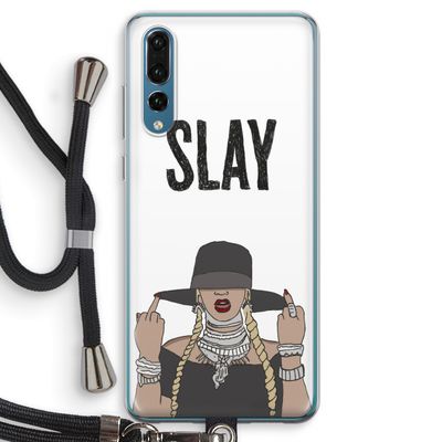 Slay All Day: Huawei P20 Pro Transparant Hoesje met koord