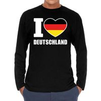 I love Deutschland supporter shirt long sleeves zwart voor heren 2XL  -
