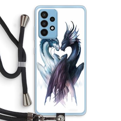 Yin Yang Dragons: Samsung Galaxy A52 Transparant Hoesje met koord