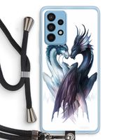 Yin Yang Dragons: Samsung Galaxy A52 Transparant Hoesje met koord