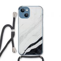 Elegante marmer: iPhone 13 mini Transparant Hoesje met koord