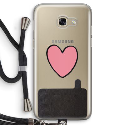 Hartje: Samsung Galaxy A5 (2017) Transparant Hoesje met koord