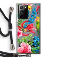 Papegaaien: Samsung Galaxy Note 20 Ultra / Note 20 Ultra 5G Transparant Hoesje met koord