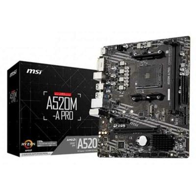 Moederbord MSI 7C96-001R mATX DDR4 AM4 AMD® A520 AMD AMD AM4