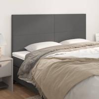 Hoofdborden 4 st 80x5x78/88 cm kunstleer grijs