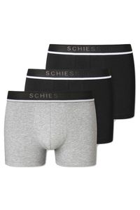 Schiesser Boxershorts 95/5 zwart - grijs 3-pack