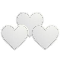 Hartvormige witte wenskaarten - 30x stuks - Bruiloft huwelijk uitnodigingen of bedankjes Hartvormige witte wenskaarten - 30x stuks - Bruiloft huwelijk uitnodigingen of bedankjes