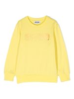 Moschino Kids sweat en coton à logo imprimé - Jaune