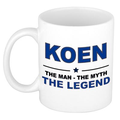 Koen cadeau mok - man myth legend - naam koffiemok - 300 ml - collega - vaderdag