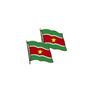 Supporters Pin broche speldje vlag Surimane - 2x stuks - 20 mm - metaal - feestartikelen