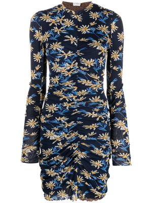 DVF Diane von Furstenberg robe courte Azula Paris à design réversible - Bleu