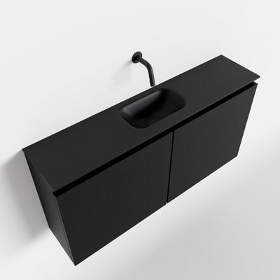 Toiletmeubel Mondiaz Ture | 100 cm | Meubelkleur Urban | Eden wastafel Urban Midden | Zonder kraangat