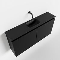 Toiletmeubel Mondiaz Ture | 100 cm | Meubelkleur Urban | Eden wastafel Urban Midden | Zonder kraangat