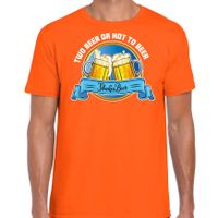 Apres ski t-shirt voor heren - two beer or not to beer - oranje - wintersport - bier