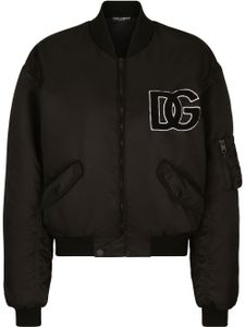 Dolce & Gabbana veste bomber à logo DG - Noir