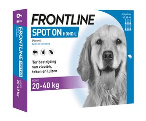 Frontline Spot-on hond L / 20-40 kg 4 pipetten