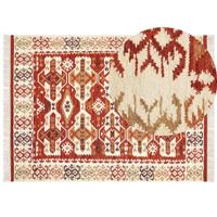 Beliani-VOSKEVAZ-Kelim vloerkleed-Multicolor-160 x 230 cm-Wol