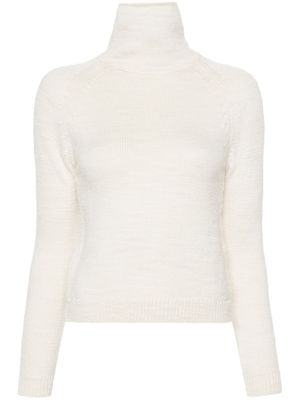 Maison Margiela pull en laine à col montant - Tons neutres