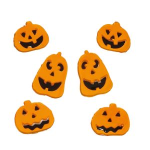 Horror gel raamstickers pompoenen - 25 x 25 cm - oranje - Halloween thema decoratie/versiering