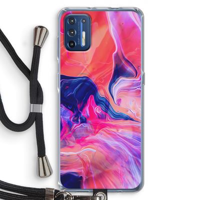 Earth And Ocean: Motorola Moto G9 Plus Transparant Hoesje met koord