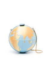 Moschino pochette à motif mappemonde - Bleu
