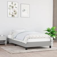 Bedframe zonder matras 80x200 cm stof lichtgrijs