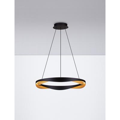 Lyora HanglampRadon Ø 65cm zwart met goud - 9186948