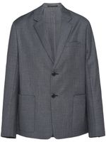 Prada blazer en laine à simple boutonnage - Gris