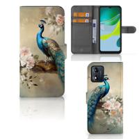 Telefoonhoesje | Met pasjeshouder | voor Motorola Moto E13 4G Vintage Pauwen