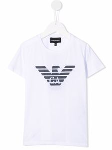 Emporio Armani Kids t-shirt à logo imprimé - Blanc