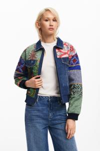 Patchwork spijkerjack - BLUE - XL