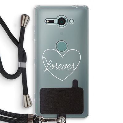 Forever heart pastel: Sony Xperia XZ2 Compact Transparant Hoesje met koord