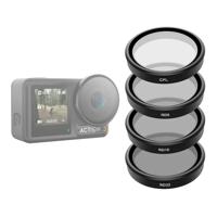 Telesin CPL+ND8/16/32 Lens Filter Kit 4-pack Osmo Action 3/4