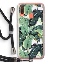 Bananenbladeren: Samsung Galaxy A20e Transparant Hoesje met koord Bananenbladeren: Samsung Galaxy A20e Transparant Hoesje met koord