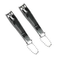 Benson Care Nagelknipper - 2x - met vijl - metaal - zilver - aan ketting - 8 cm - nagel verzorging