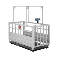 Dierweegschaal - gekalibreerd - 200 g (0-600 kg) / 500 g (600-1.500 kg) - diervriendelijk met rooster - LCD