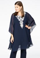 Yoek Tuniek met kant | Blauw | Maat 42/44