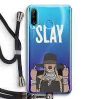 Slay All Day: Huawei P30 Lite Transparant Hoesje met koord