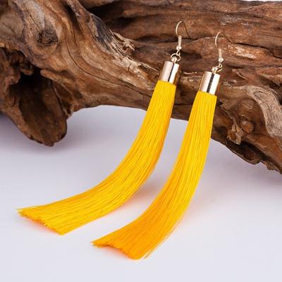 3 delige vrouwen Boho Fashion lange kwast Earrings(Yellow)