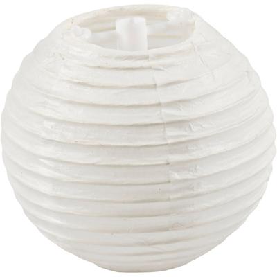 Creativ Company Papieren lamp, rond, d 7,5 cm, wit, 10 stuk/ 1 doos